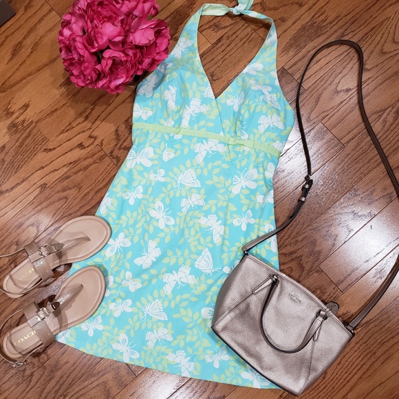 Lilly Pulitzer Dresses & Skirts - Lilly Pulitzer Butterfly Air Show Halter Dress 4